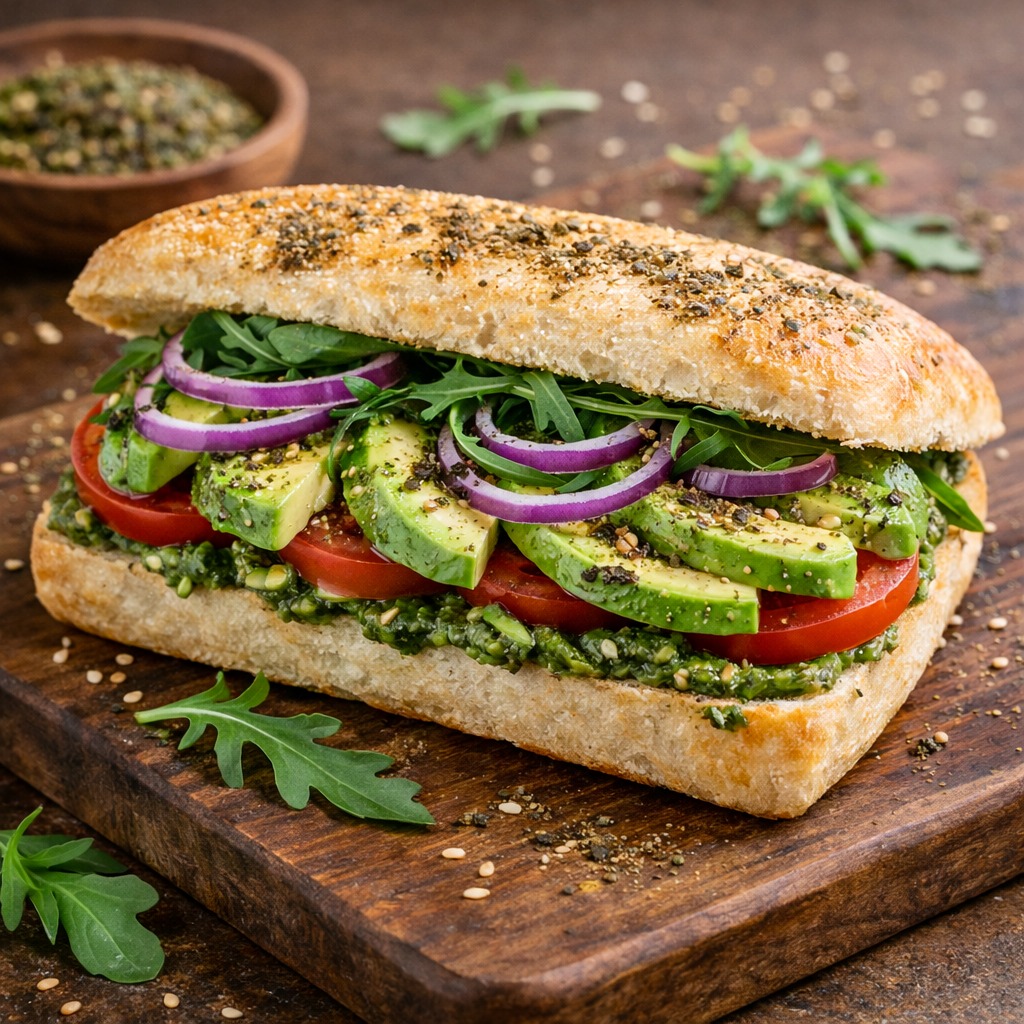 Za'atar Avocado Vegan Sandwich